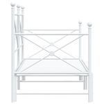Casa si Gradina - Mobilier - Paturi si accesorii - Paturi - Pat de zi cu suvit fara saltea Alb 90x190 cm Otel - Infinity.ro