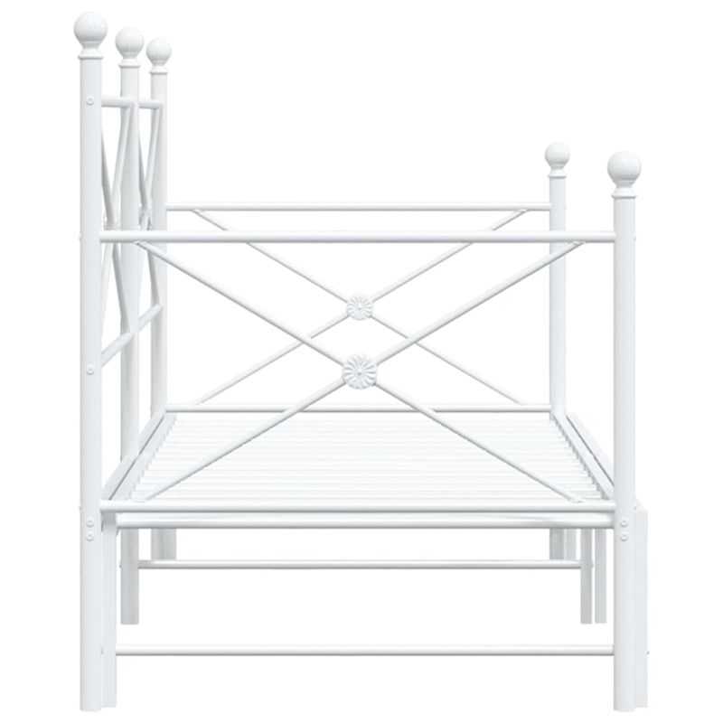 Casa si Gradina - Mobilier - Paturi si accesorii - Paturi - Pat de zi cu suvit fara saltea Alb 90x190 cm Otel - Infinity.ro