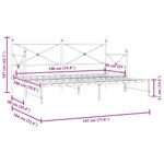 Casa si Gradina - Mobilier - Paturi si accesorii - Paturi - Pat de zi cu suvit fara saltea Alb 90x190 cm Otel - Infinity.ro