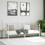 Casa si Gradina - Mobilier - Paturi si accesorii - Paturi - Pat de zi fara saltea Alb 90x190 cm Otel - Infinity.ro