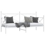 Casa si Gradina - Mobilier - Paturi si accesorii - Paturi - Pat de zi fara saltea Alb 90x190 cm Otel - Infinity.ro