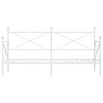 Casa si Gradina - Mobilier - Paturi si accesorii - Paturi - Pat de zi fara saltea Alb 90x190 cm Otel - Infinity.ro