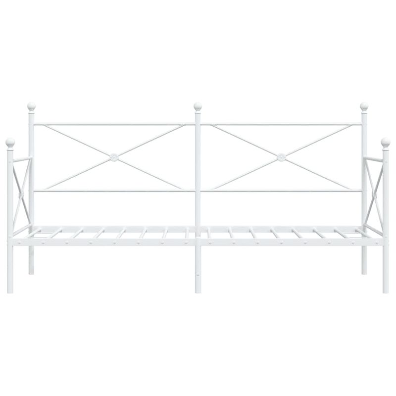 Casa si Gradina - Mobilier - Paturi si accesorii - Paturi - Pat de zi fara saltea Alb 90x190 cm Otel - Infinity.ro