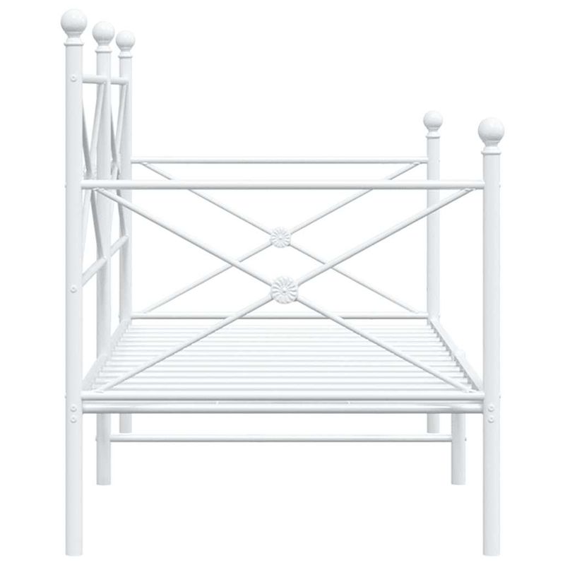 Casa si Gradina - Mobilier - Paturi si accesorii - Paturi - Pat de zi fara saltea Alb 90x190 cm Otel - Infinity.ro