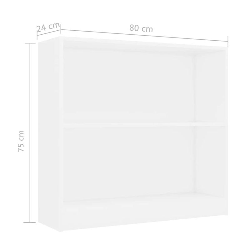 Casa si Gradina - Mobilier - Biblioteci si rafturi - Biblioteci - Biblioteca, alb, 80x24x75 cm, lemn prelucrat - Infinity.ro
