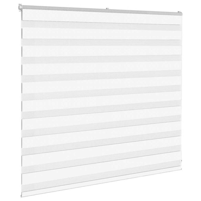 Casa si Gradina - Textile si covoare - Rulouri si jaluzele - Jaluzea tip zebra alb latime tesatura 150,9 cm poliester, mărime 155x100 cm - Infinity.ro