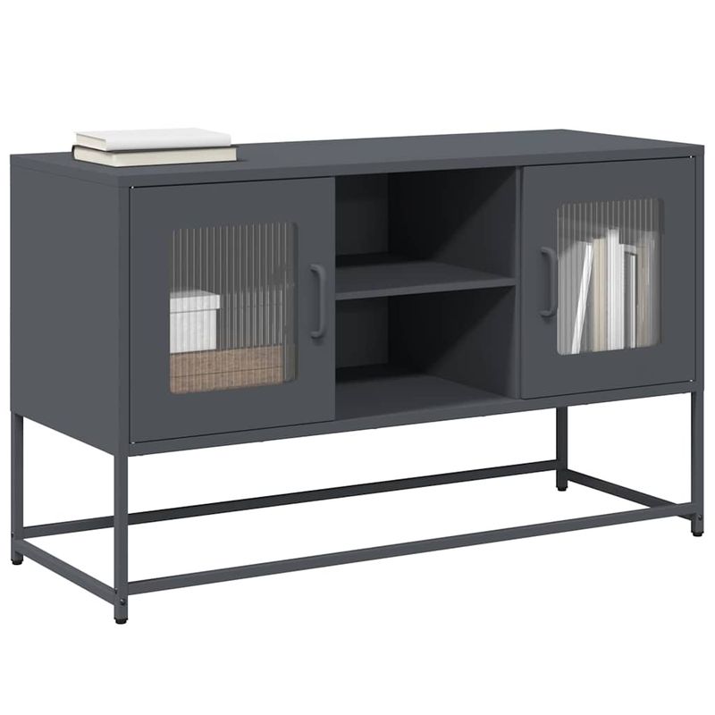 Casa si Gradina - Mobilier - Comode si corpuri - Comode - Dulap TV, antracit, 100,5x39x60,5 cm, otel - Infinity.ro