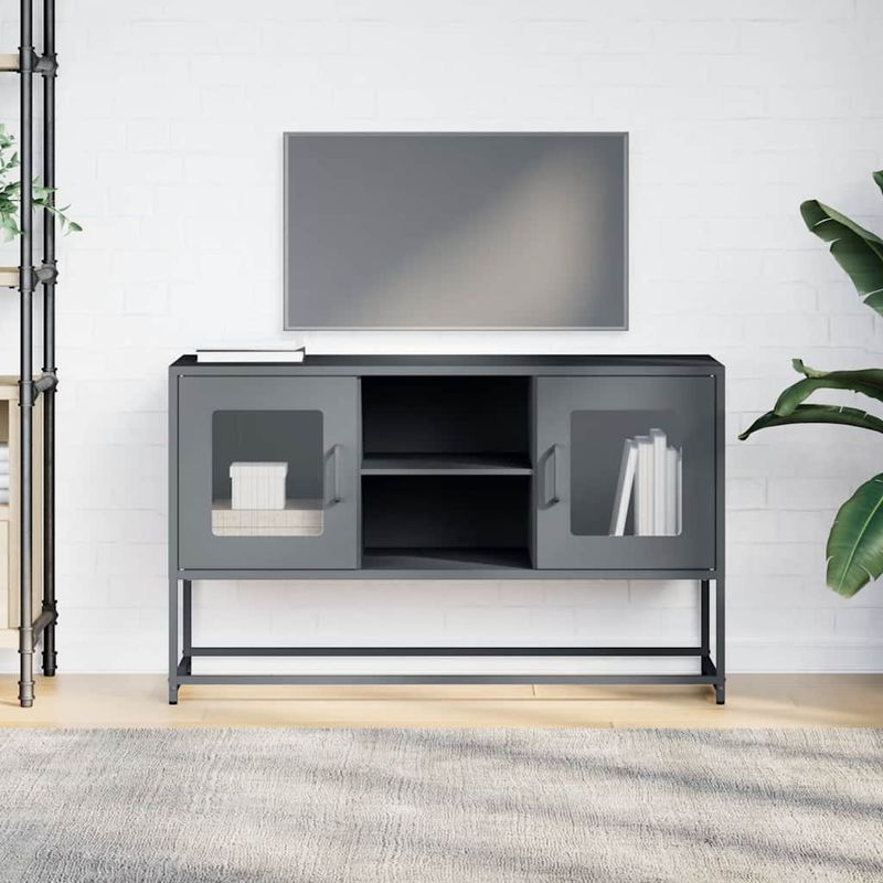 Casa si Gradina - Mobilier - Comode si corpuri - Comode - Dulap TV, antracit, 100,5x39x60,5 cm, otel - Infinity.ro
