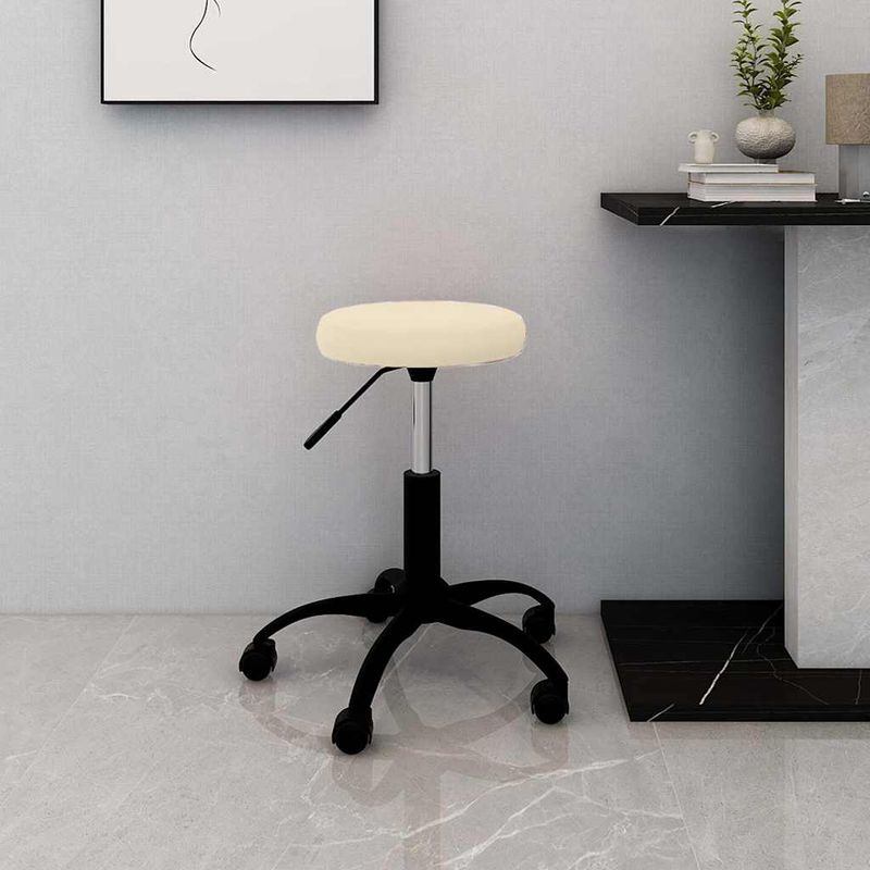 Casa si Gradina - Mobilier - Scaune si fotolii - Scaune - Scaun pivotant de birou catifea crem - Infinity.ro