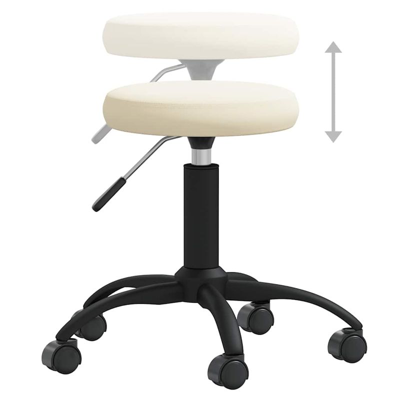 Casa si Gradina - Mobilier - Scaune si fotolii - Scaune - Scaun pivotant de birou catifea crem - Infinity.ro