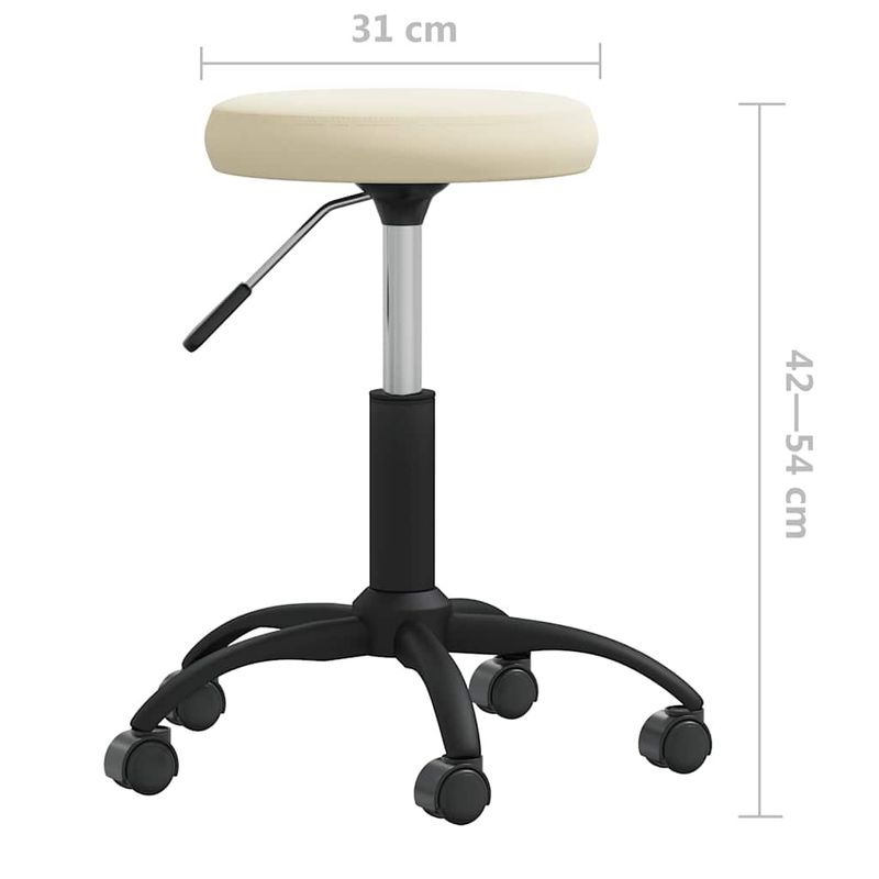 Casa si Gradina - Mobilier - Scaune si fotolii - Scaune - Scaun pivotant de birou catifea crem - Infinity.ro