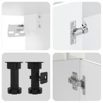 Casa si Gradina - Mobilier - Comode si corpuri - Corpuri bucatarie - Set dulap de bucatarie 14 piese „Lucca” alb lucios Lemn - Infinity.ro