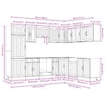 Casa si Gradina - Mobilier - Comode si corpuri - Corpuri bucatarie - Set dulap de bucatarie 14 piese „Lucca” alb lucios Lemn - Infinity.ro