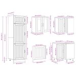 Casa si Gradina - Mobilier - Comode si corpuri - Corpuri bucatarie - Set dulap de bucatarie 14 piese „Lucca” alb lucios Lemn - Infinity.ro