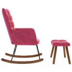 Casa si Gradina - Gradina si terasa - Balansoare si hamace - Balansoare - Scaun balansoar cu scaun Wine Red Velvet - Infinity.ro