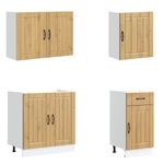 Casa si Gradina - Mobilier - Comode si corpuri - Corpuri bucatarie - Set dulap de bucatarie 7 piese „Kalmar” stejar artizanal lemn - Infinity.ro