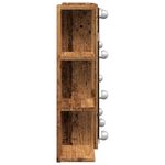 Casa si Gradina - Mobilier - Mobilier baie - Comode baie - Dulap cu oglinda si LED, lemn vechi, 70x16,5x60 cm - Infinity.ro