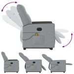 Ingrijire personala si Cosmetice - Sanatate si wellness - Articole wellness - Fotolii de masaj - Fotoliu electric masaj rabatabil cu ridicare, gri inchis textil - Infinity.ro