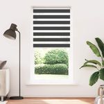 Casa si Gradina - Textile si covoare - Rulouri si jaluzele - Jaluzea tip zebra neagra latime tesatura 95,9 cm poliester, mărime 100x230 cm - Infinity.ro