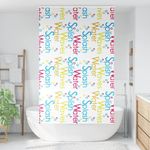 Casa si Gradina - Textile si covoare - Rulouri si jaluzele - Jaluza cu role de dus cu caseta 130x240cm latime material 126cm, cuvinte colorate - Infinity.ro
