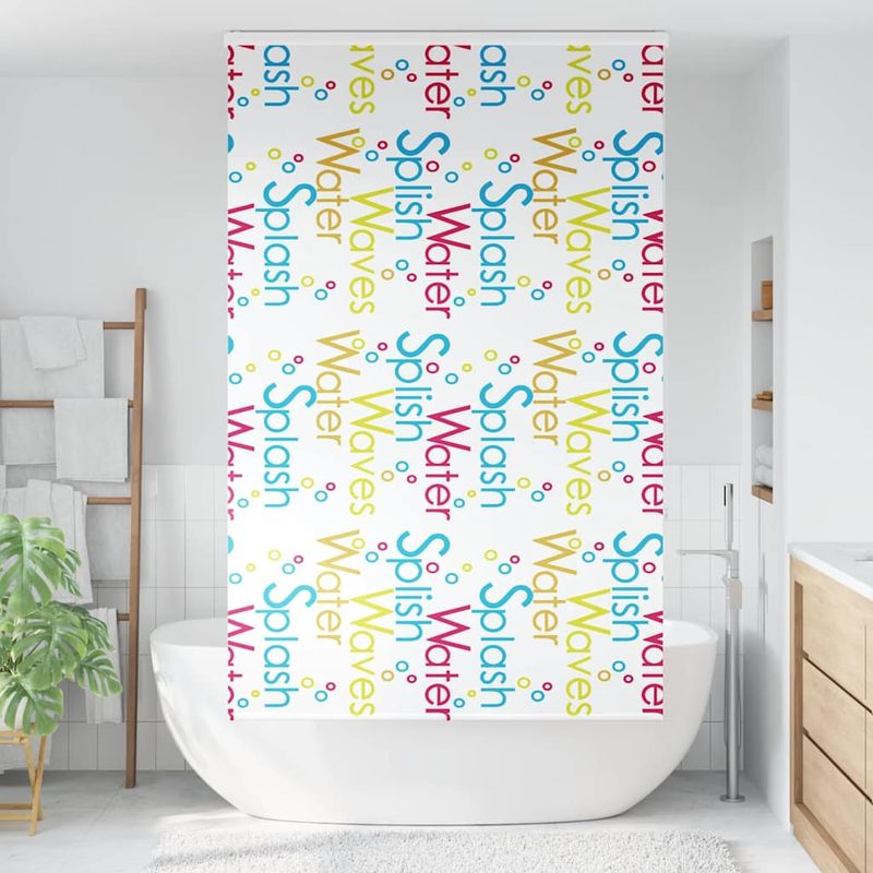 Casa si Gradina - Textile si covoare - Rulouri si jaluzele - Jaluza cu role de dus cu caseta 130x240cm latime material 126cm, cuvinte colorate - Infinity.ro