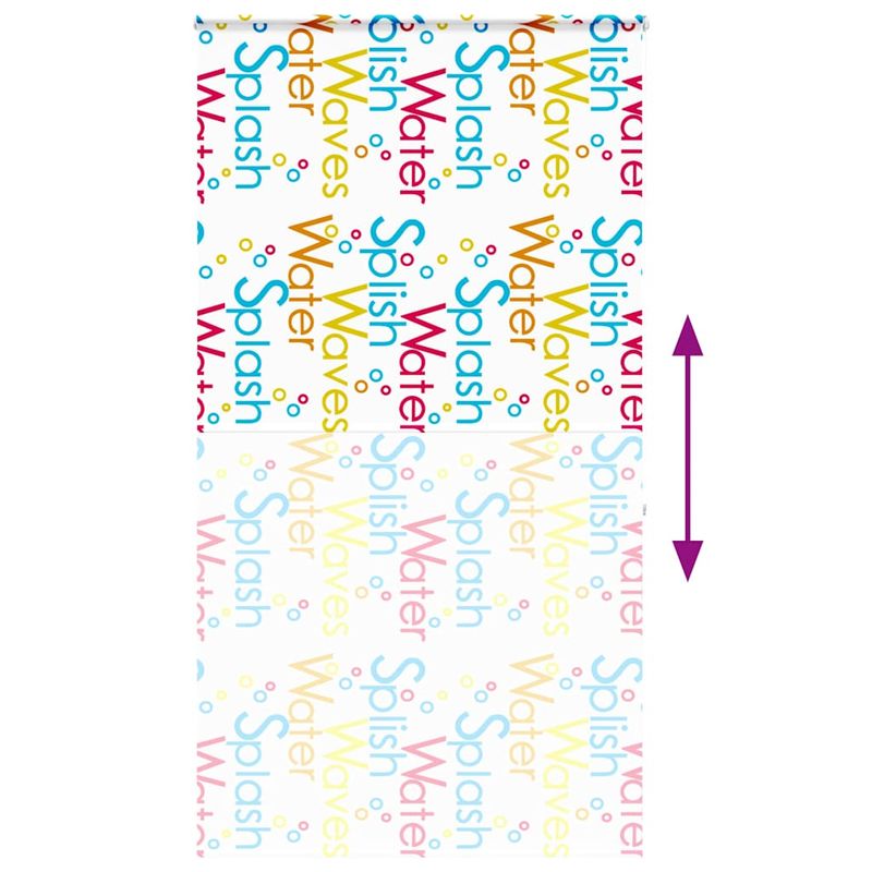 Casa si Gradina - Textile si covoare - Rulouri si jaluzele - Jaluza cu role de dus cu caseta 130x240cm latime material 126cm, cuvinte colorate - Infinity.ro