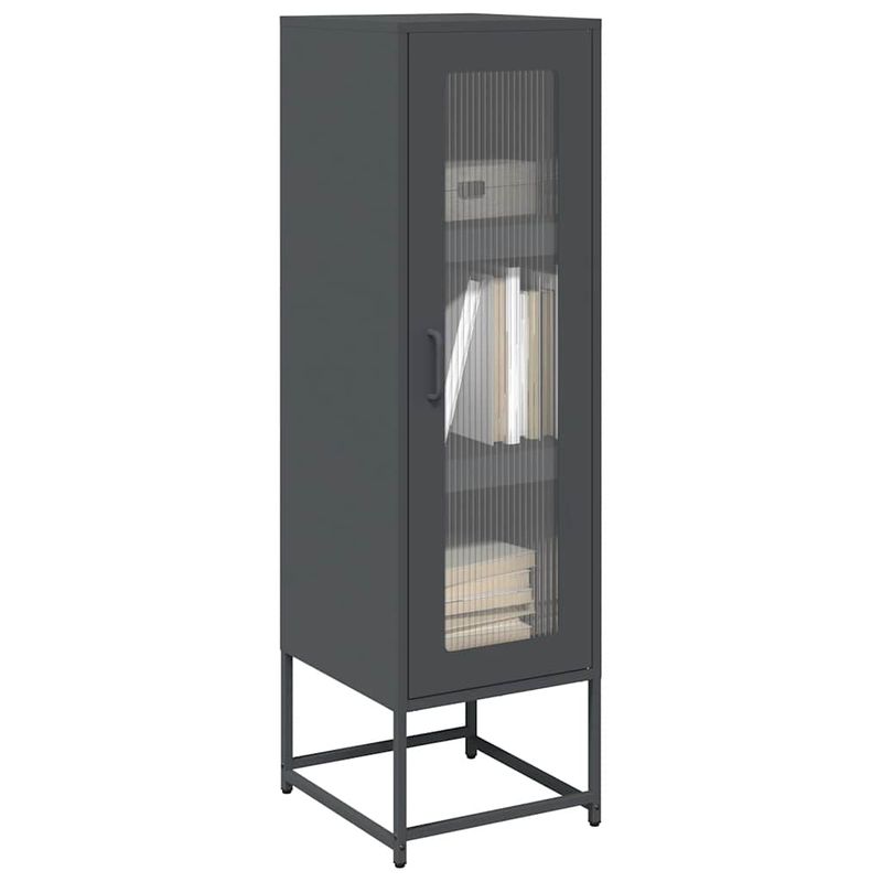 Casa si Gradina - Mobilier - Comode si corpuri - Corpuri bucatarie - Dulap inalt, antracit, 36x39x123 cm, otel laminat la rece - Infinity.ro