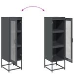Casa si Gradina - Mobilier - Comode si corpuri - Corpuri bucatarie - Dulap inalt, antracit, 36x39x123 cm, otel laminat la rece - Infinity.ro