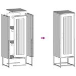 Casa si Gradina - Mobilier - Comode si corpuri - Corpuri bucatarie - Dulap inalt, antracit, 36x39x123 cm, otel laminat la rece - Infinity.ro