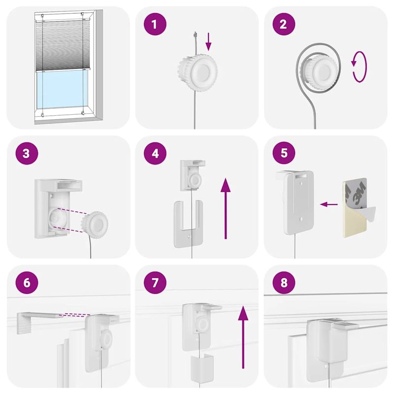 Casa si Gradina - Textile si covoare - Rulouri si jaluzele - Jaluza plisata gri deschis 95x150 cm Latime tesatura 94,4cm - Infinity.ro