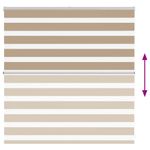 Casa si Gradina - Textile si covoare - Rulouri si jaluzele - Jaluzea tip zebra 140x100 cm latime tesatura 135,9 cm poliester, sand brown - Infinity.ro