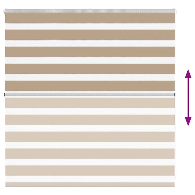 Casa si Gradina - Textile si covoare - Rulouri si jaluzele - Jaluzea tip zebra 140x100 cm latime tesatura 135,9 cm poliester, sand brown - Infinity.ro