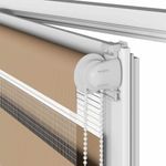 Casa si Gradina - Textile si covoare - Rulouri si jaluzele - Jaluzea tip zebra 140x100 cm latime tesatura 135,9 cm poliester, sand brown - Infinity.ro