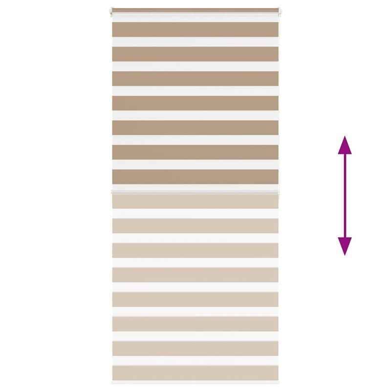 Casa si Gradina - Textile si covoare - Rulouri si jaluzele - Jaluzea tip zebra 105x200 cm latime tesatura 100,9 cm poliester, sand brown - Infinity.ro