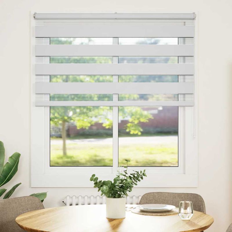 Casa si Gradina - Textile si covoare - Rulouri si jaluzele - Jaluzea tip zebra alb latime tesatura 125,9 cm poliester, mărime 130x100 cm - Infinity.ro