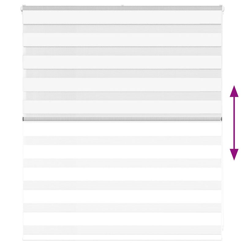 Casa si Gradina - Textile si covoare - Rulouri si jaluzele - Jaluzea tip zebra alb latime tesatura 125,9 cm poliester, mărime 130x100 cm - Infinity.ro