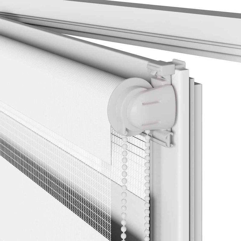 Casa si Gradina - Textile si covoare - Rulouri si jaluzele - Jaluzea tip zebra alb latime tesatura 125,9 cm poliester, mărime 130x100 cm - Infinity.ro