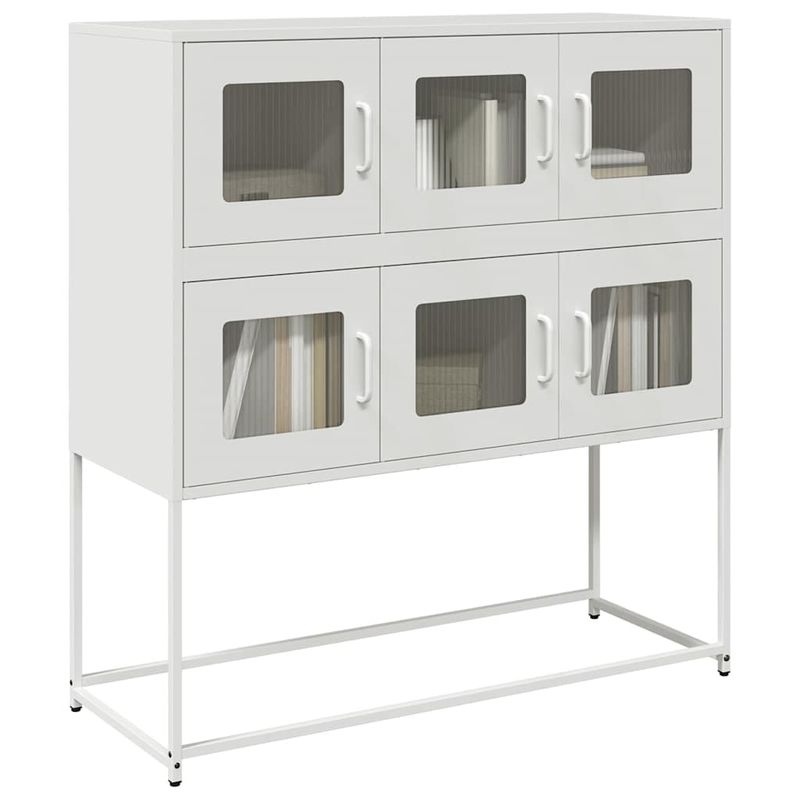 Casa si Gradina - Mobilier - Comode si corpuri - Comode - Dulap, alb, 100,5x39x107 cm, otel laminat la rece - Infinity.ro