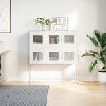 Casa si Gradina - Mobilier - Comode si corpuri - Comode - Dulap, alb, 100,5x39x107 cm, otel laminat la rece - Infinity.ro