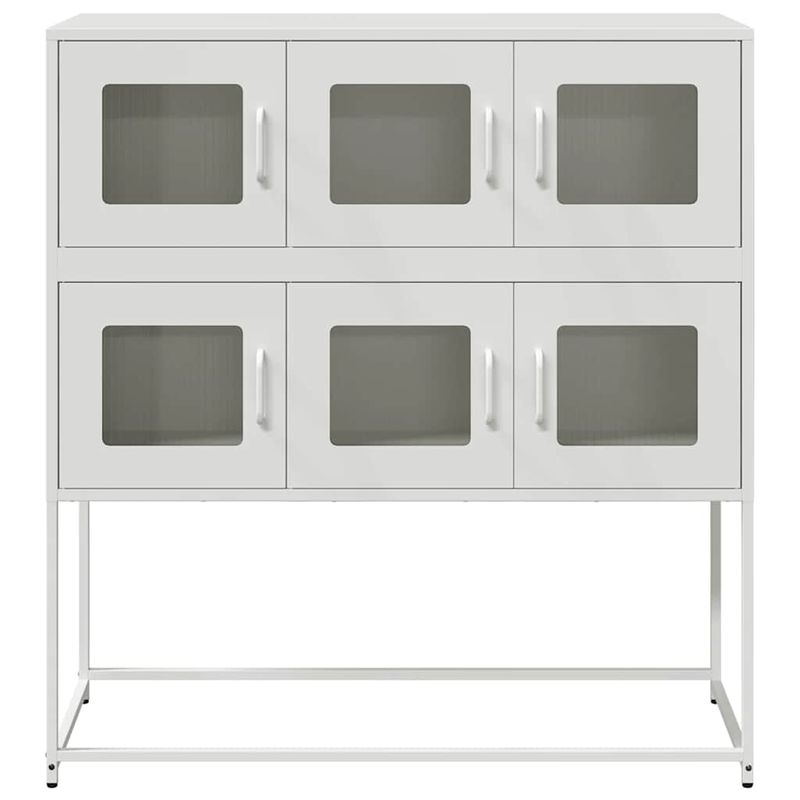 Casa si Gradina - Mobilier - Comode si corpuri - Comode - Dulap, alb, 100,5x39x107 cm, otel laminat la rece - Infinity.ro