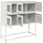Casa si Gradina - Mobilier - Comode si corpuri - Comode - Dulap, alb, 100,5x39x107 cm, otel laminat la rece - Infinity.ro