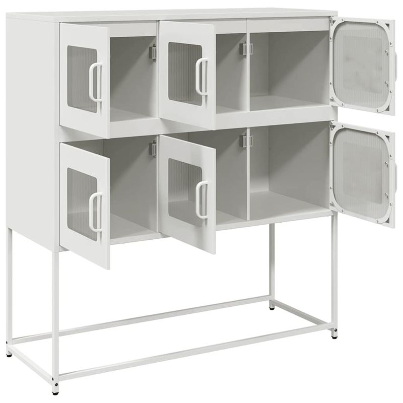 Casa si Gradina - Mobilier - Comode si corpuri - Comode - Dulap, alb, 100,5x39x107 cm, otel laminat la rece - Infinity.ro