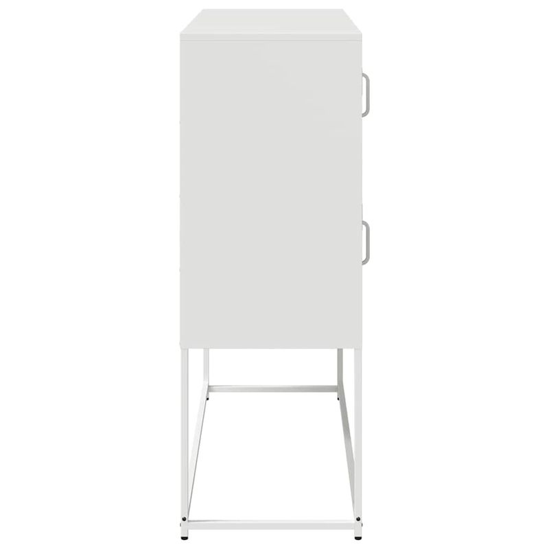 Casa si Gradina - Mobilier - Comode si corpuri - Comode - Dulap, alb, 100,5x39x107 cm, otel laminat la rece - Infinity.ro