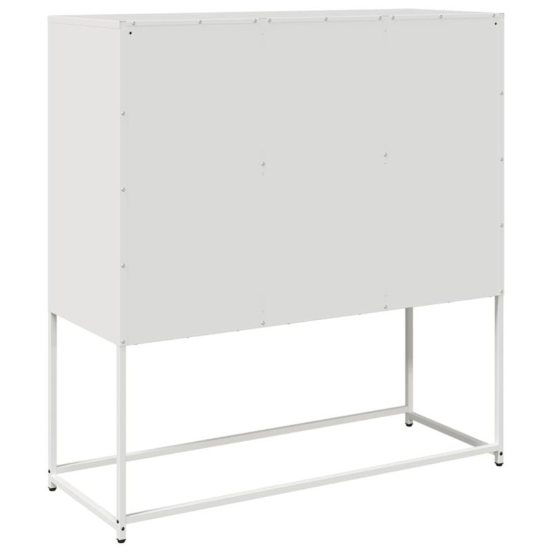 Casa si Gradina - Mobilier - Comode si corpuri - Comode - Dulap, alb, 100,5x39x107 cm, otel laminat la rece - Infinity.ro