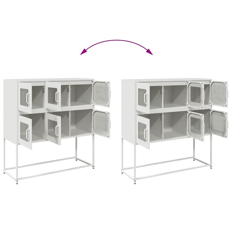 Casa si Gradina - Mobilier - Comode si corpuri - Comode - Dulap, alb, 100,5x39x107 cm, otel laminat la rece - Infinity.ro