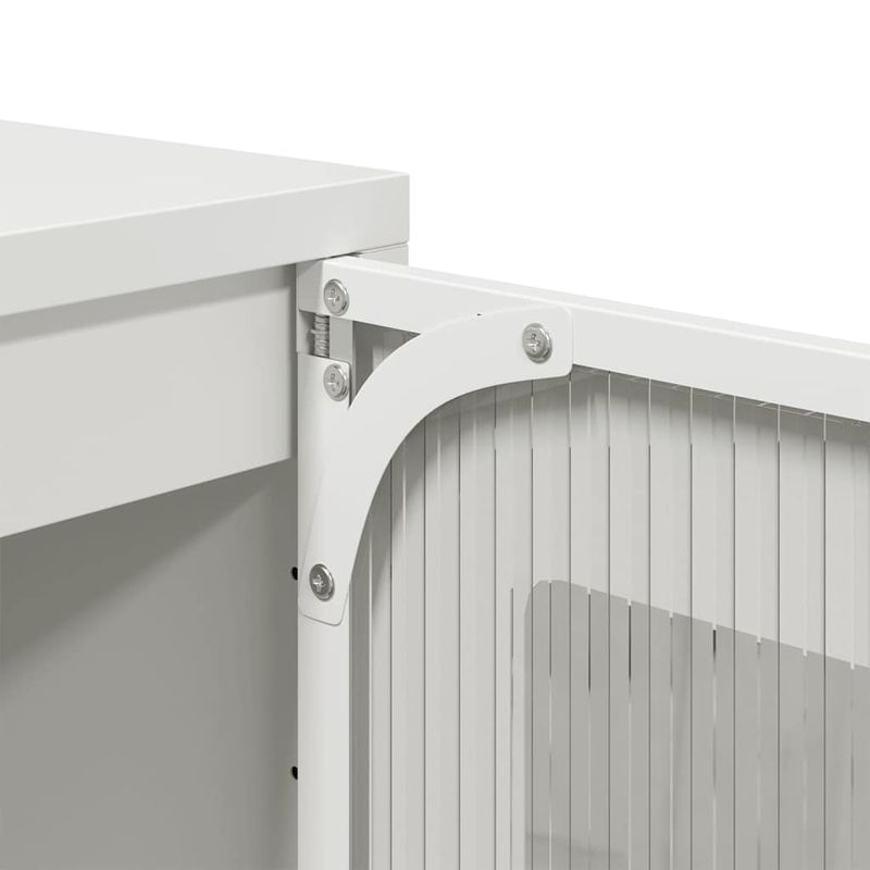 Casa si Gradina - Mobilier - Comode si corpuri - Comode - Dulap, alb, 100,5x39x107 cm, otel laminat la rece - Infinity.ro