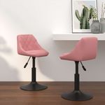 Casa si Gradina - Mobilier - Scaune si fotolii - Scaune - Scaune de bucatarie pivotante, 2 buc., roz, catifea - Infinity.ro