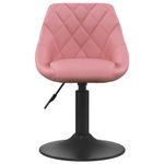 Casa si Gradina - Mobilier - Scaune si fotolii - Scaune - Scaune de bucatarie pivotante, 2 buc., roz, catifea - Infinity.ro