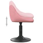 Casa si Gradina - Mobilier - Scaune si fotolii - Scaune - Scaune de bucatarie pivotante, 2 buc., roz, catifea - Infinity.ro