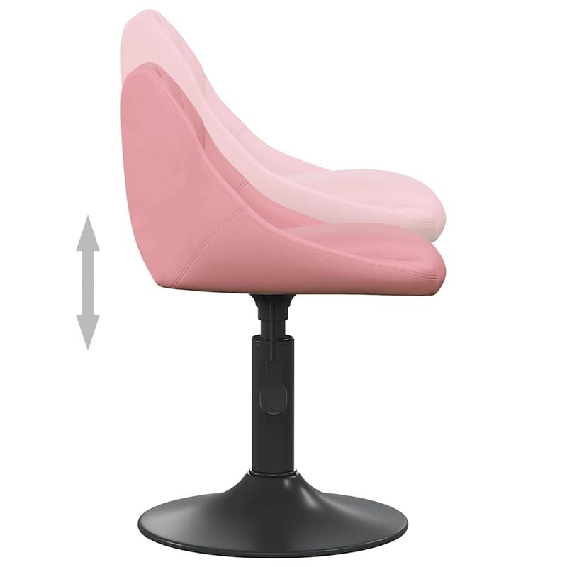 Casa si Gradina - Mobilier - Scaune si fotolii - Scaune - Scaune de bucatarie pivotante, 2 buc., roz, catifea - Infinity.ro
